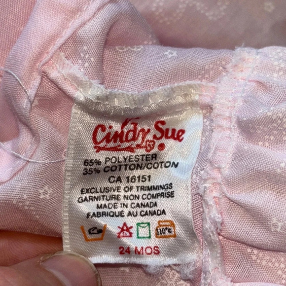 Vintage Cindy Sue Dress & Bottoms with Ribbon and Flowers Frills Size 24M - Picture 5 of 10